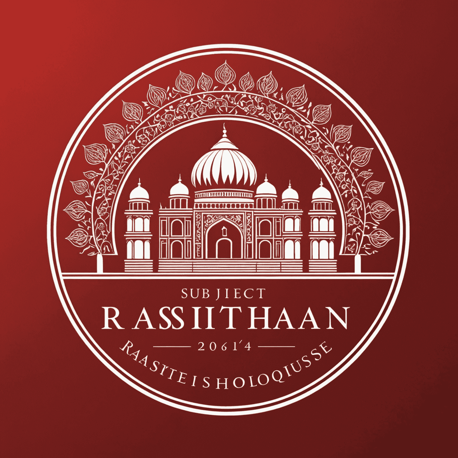 Rajasthanglasshouse logo - Kırmızı arka plan üzerinde beyaz yazı ile şirket adı